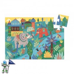 PUZZLE SILUETA ELEFANTE, 24 PIEZAS, DJECO