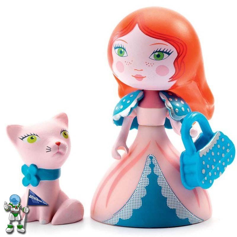 FIGURA ARTY TOYS MUÑECA ROSA Y GATO DJECO