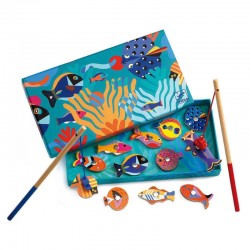 JUEGO DE PESCA PECES MULTICOLOR DJECO