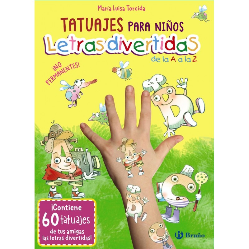 TATUAJES PARA NIÑOS, LETRAS DIVERTIDAS DE LA A A LA Z