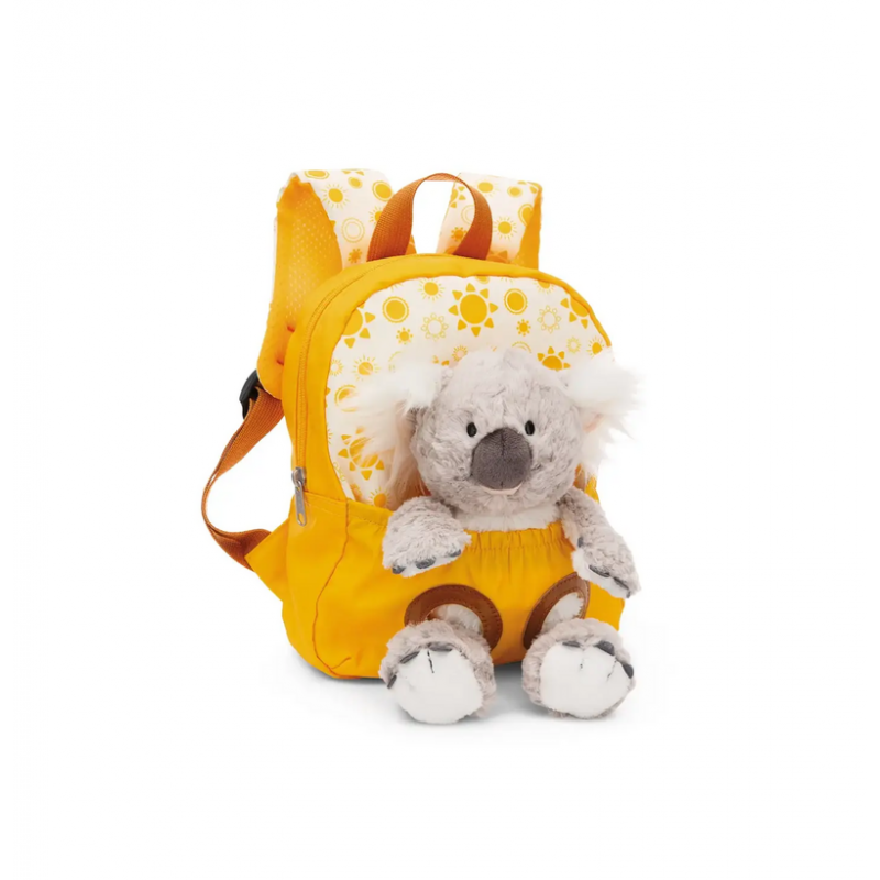 MOCHILA CON PELUCHE 21X26CM KOALA AMARILLA