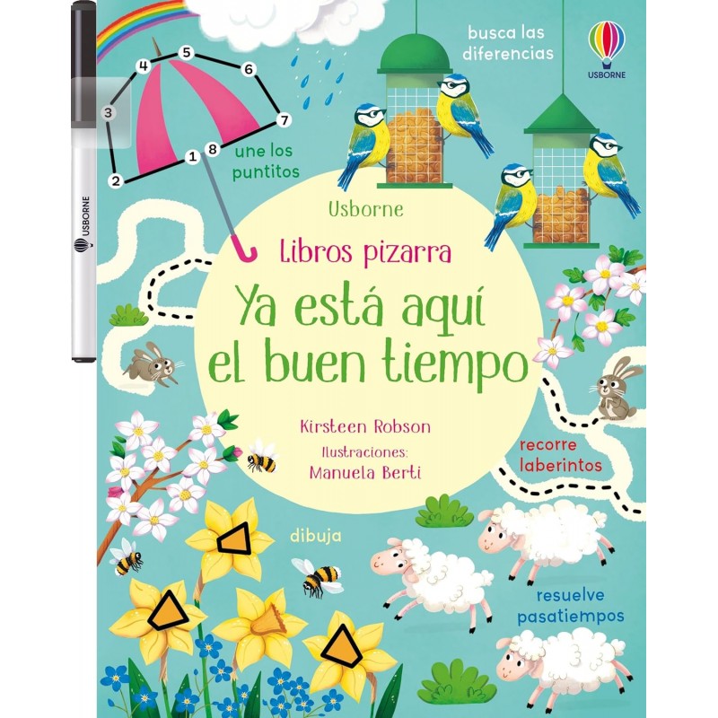 YA ESTÁ AQUÍ EL BUEN TIEMPO, LIBROS PIZARRA USBORNE