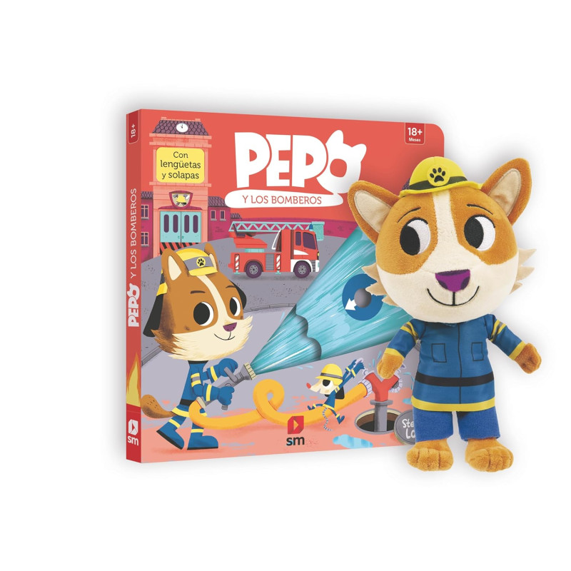 PEPO Y LOS BOMBEROS, PACK LIBRO Y PELUCHE