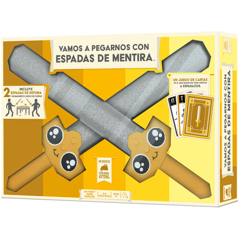 VAMOS A PEGARNOS CON ESPADAS DE MENTIRA, JUEGO DE CARTAS