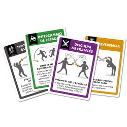 VAMOS A PEGARNOS CON ESPADAS DE MENTIRA, JUEGO DE CARTAS