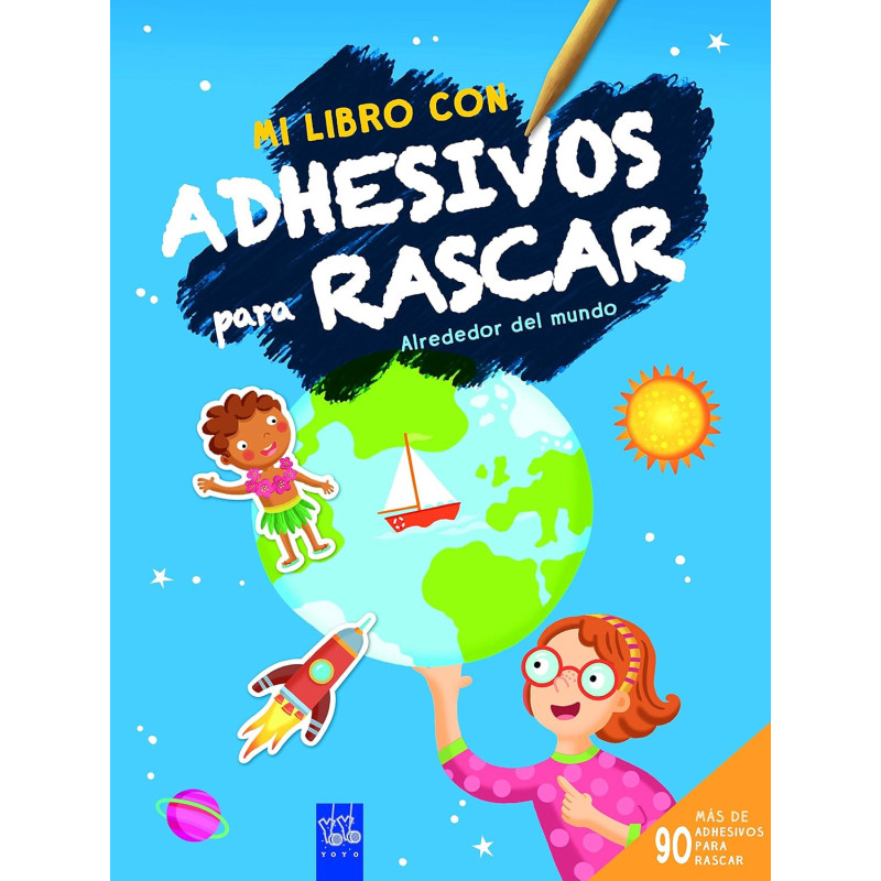 ALREDEDOR DEL MUNDO, ADHESIVOS PARA RASCAR