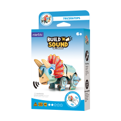 MINI PUZZLE 3D CON SONIDO DINOSAURIO TRICERATOPS