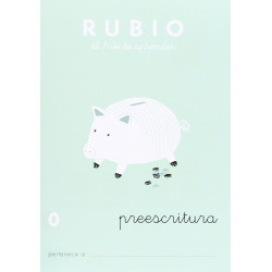 RUBIO PREESCRITURA 0, PREESCRITURA CON PUNTOS, DIBUJOS Y GRECAS