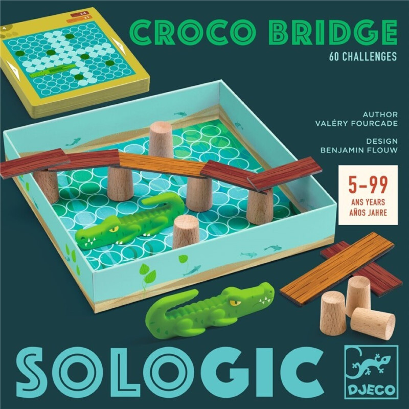 CROCO BRIDGE, JUEGO DE LÓGICA SOLOGIC DJECO