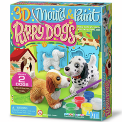 MOULD & PAINT 3D PERRITOS, MANUALIDADES 4M