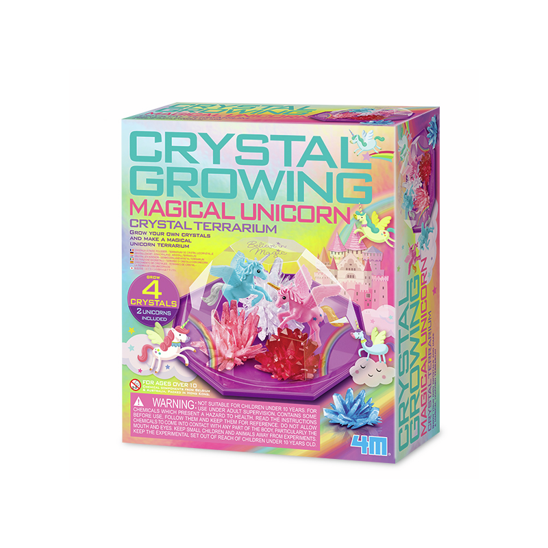 CRECE CRISTALES UNICORNIOS, MANUALIDADES 4M