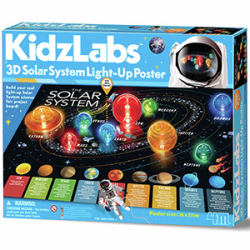 SISTEMA SOLAR POSTER 3D KIDZ LABS, MANUALIDADES 4M