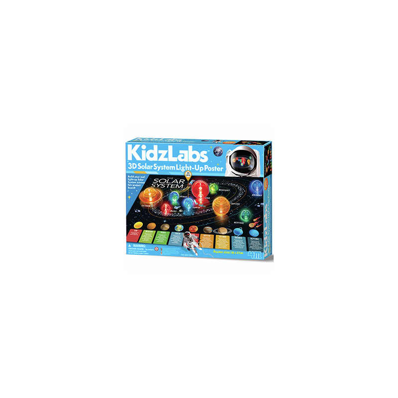 SISTEMA SOLAR POSTER 3D KIDZ LABS, MANUALIDADES 4M