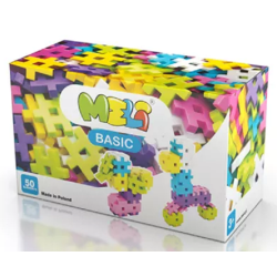 PIEZAS ENCAJABLES MELI BASIC PASTEL, 50 PIEZAS