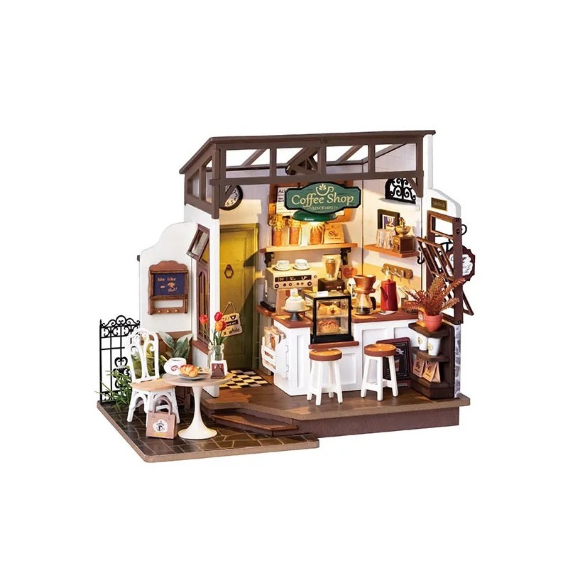 SLOW LIFE CAFÉ, PUZZLE 3D MINIATURE HOUSE ROBOTIME