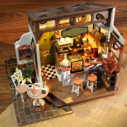 SLOW LIFE CAFÉ, PUZZLE 3D MINIATURE HOUSE ROBOTIME