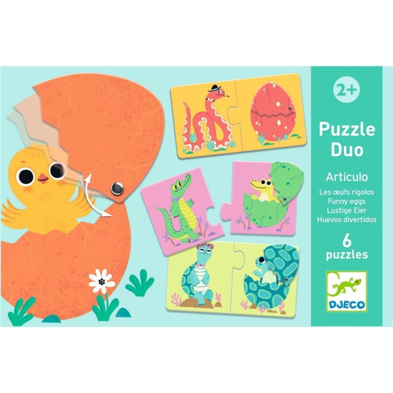 PUZLE DUO HUEVOS DIVERTIDOS, PUZZLE DJECO