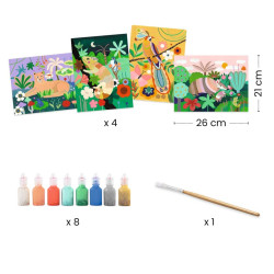 PINTURA EN 3D BOSQUE TROPICAL, MANUALIDADES DJECO