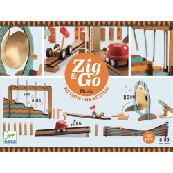 ZIG & GO MUSIC 52 PIEZAS, JUEGO DE CONSTRUCCIÓN DJECO