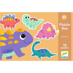 PUZZLE DUO DINOS DJECO