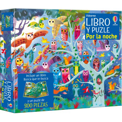 POR LA NOCHE, LIBRO Y PUZLE 300 PIEZAS USBORNE