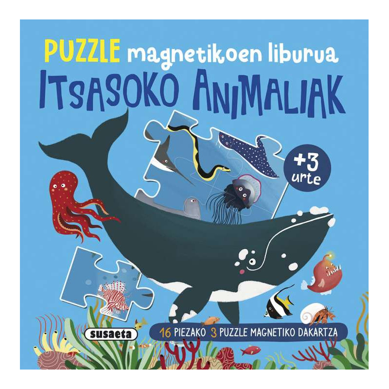 ITSASOKO ANIMALIAK, PUZZLE MAGNETICKOEN LIBURUA