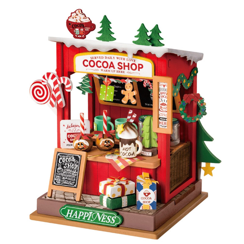 TIENDA DE CACAO NAVIDEÑA - COCOA SHOP, PUZZLE 3D ROBOTIME