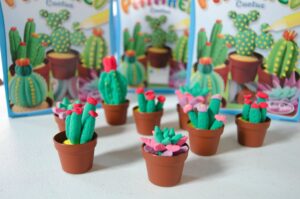 mini cactus taller de manualidad