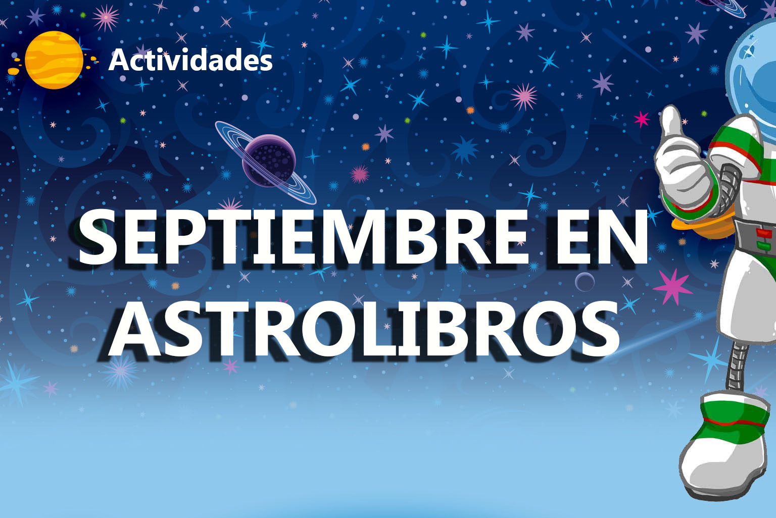 Programación de actividades Astrolibros, septiembre