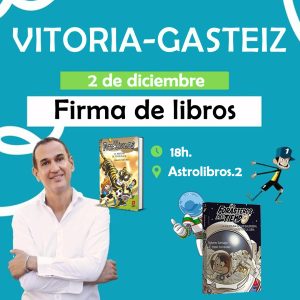 Firma de libros Roberto Santiago en Vitoria